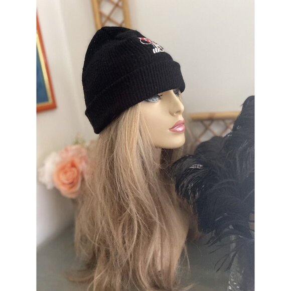 Minnie Mouse Hat Knit Beanie Disney Collection by Neff Black One Size Very Good - Picture 12 of 16